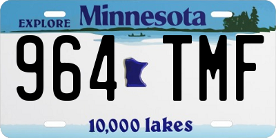 MN license plate 964TMF