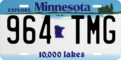 MN license plate 964TMG