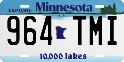 MN license plate 964TMI