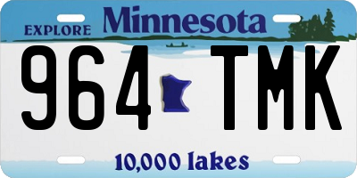 MN license plate 964TMK