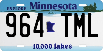 MN license plate 964TML