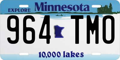 MN license plate 964TMO