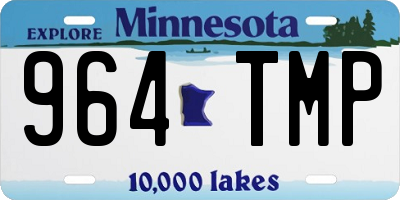 MN license plate 964TMP