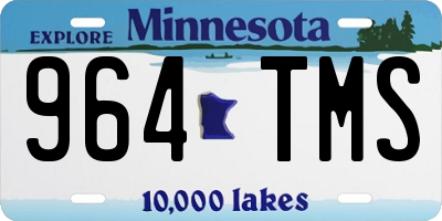 MN license plate 964TMS