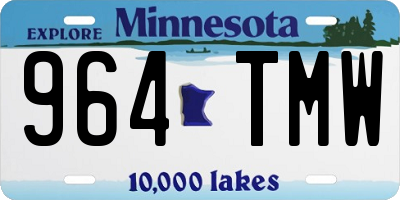 MN license plate 964TMW