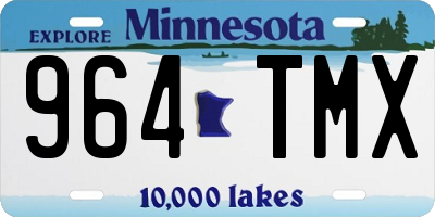 MN license plate 964TMX