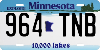MN license plate 964TNB