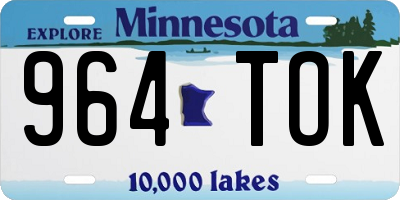 MN license plate 964TOK