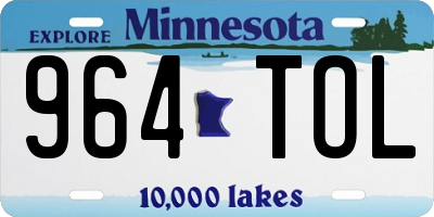 MN license plate 964TOL
