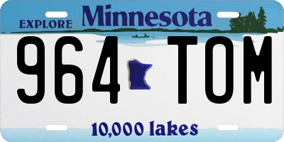 MN license plate 964TOM