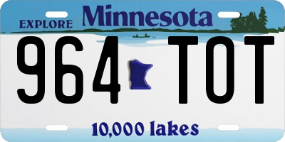 MN license plate 964TOT
