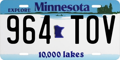 MN license plate 964TOV