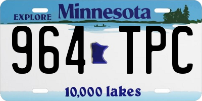 MN license plate 964TPC