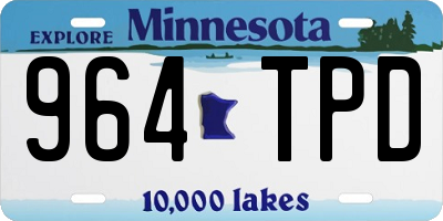 MN license plate 964TPD
