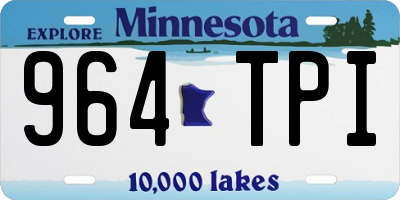MN license plate 964TPI