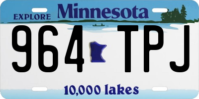 MN license plate 964TPJ