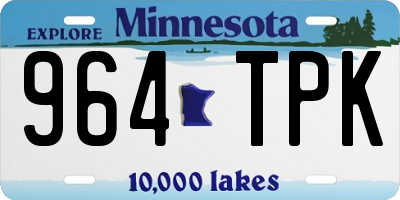 MN license plate 964TPK