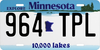 MN license plate 964TPL