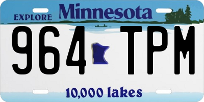 MN license plate 964TPM