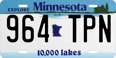 MN license plate 964TPN