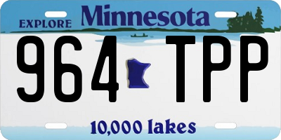 MN license plate 964TPP
