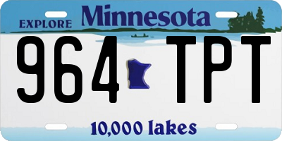 MN license plate 964TPT