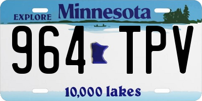 MN license plate 964TPV