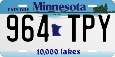 MN license plate 964TPY