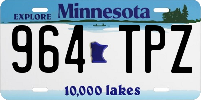 MN license plate 964TPZ