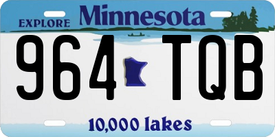 MN license plate 964TQB