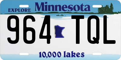 MN license plate 964TQL