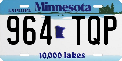 MN license plate 964TQP