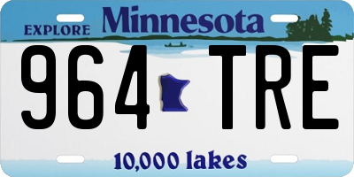 MN license plate 964TRE