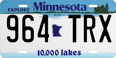 MN license plate 964TRX