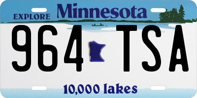 MN license plate 964TSA