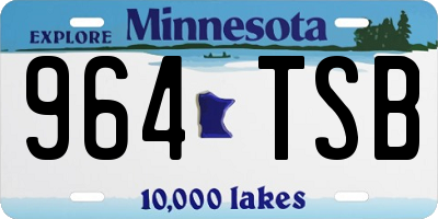 MN license plate 964TSB