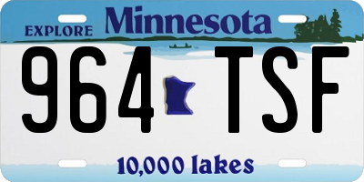 MN license plate 964TSF