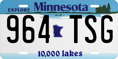 MN license plate 964TSG