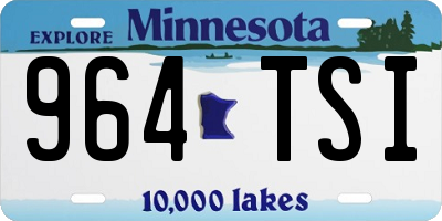 MN license plate 964TSI