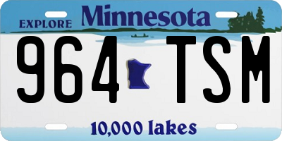 MN license plate 964TSM