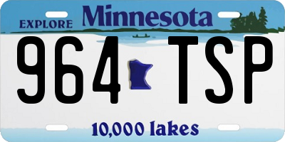 MN license plate 964TSP