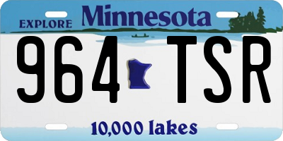 MN license plate 964TSR