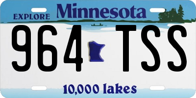 MN license plate 964TSS