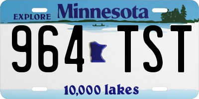 MN license plate 964TST
