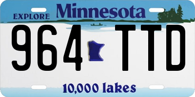 MN license plate 964TTD