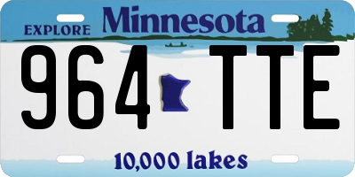 MN license plate 964TTE