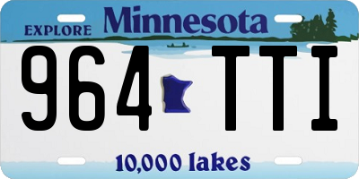 MN license plate 964TTI