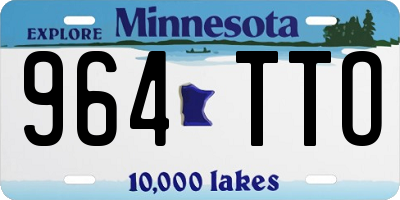 MN license plate 964TTO