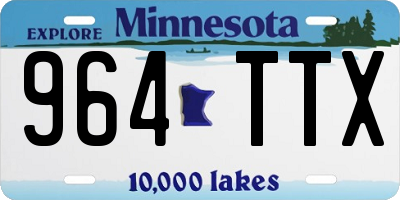 MN license plate 964TTX