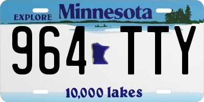 MN license plate 964TTY